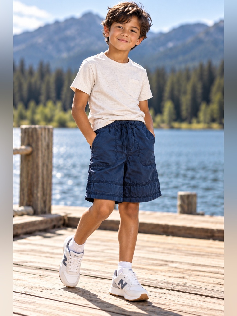 Oshkosh Pull on Drawstring Casual Shorts Navy Size 8